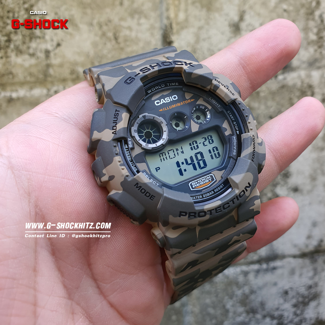 CASIO MID YEAR SALE G-SHOCK นาฬิกาข้อมือ นาฬิกากันน้ำ นาฬิกาของแท้ ประกันศูนย์ CMG 1 ปี รุ่น GD-120CM-5A นาฬิกาสีน้ำตาล