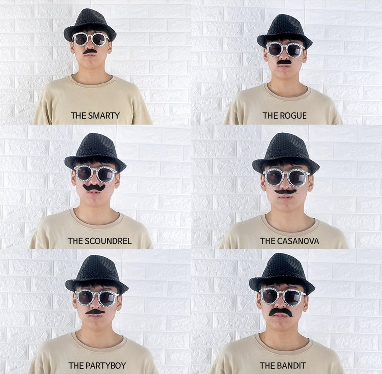 12 ชิ้น / เซ็ต หนวดเคราปลอม ปาร์ตี้ฮาโลวีน คริสต์มาส ชุดคอสตูมหนวดปลอม สีดำ สำหรับผู้ชาย หลายสไตล์ สำหรับถ่ายภาพเซลฟี่ ของเล่นงานปาร์ตี้ อุปกรณ์แต่งกายตลก ๆ