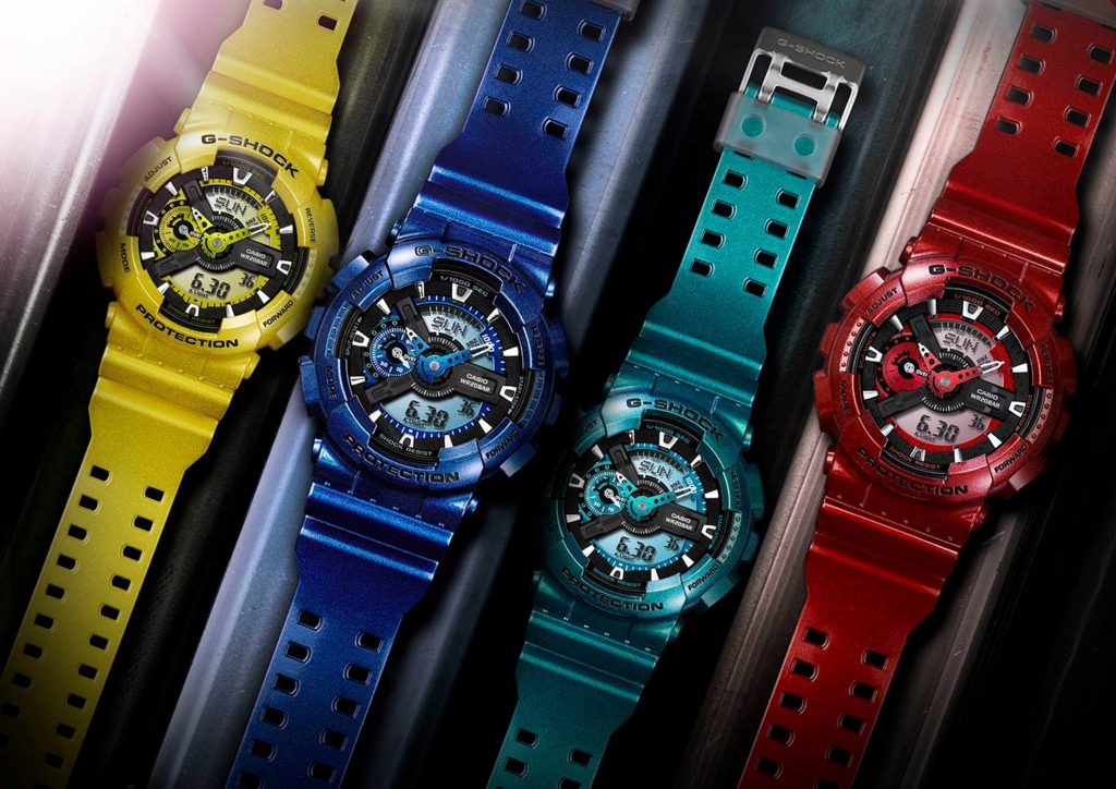 CASIO G-SHOCK นาฬิกาข้อมือ นาฬิกากันน้ำ นาฬิกาของแท้ ประกันศูนย์ CMG 1 ปี รุ่น GA-110NM-9A นาฬิกาสีเหลือง