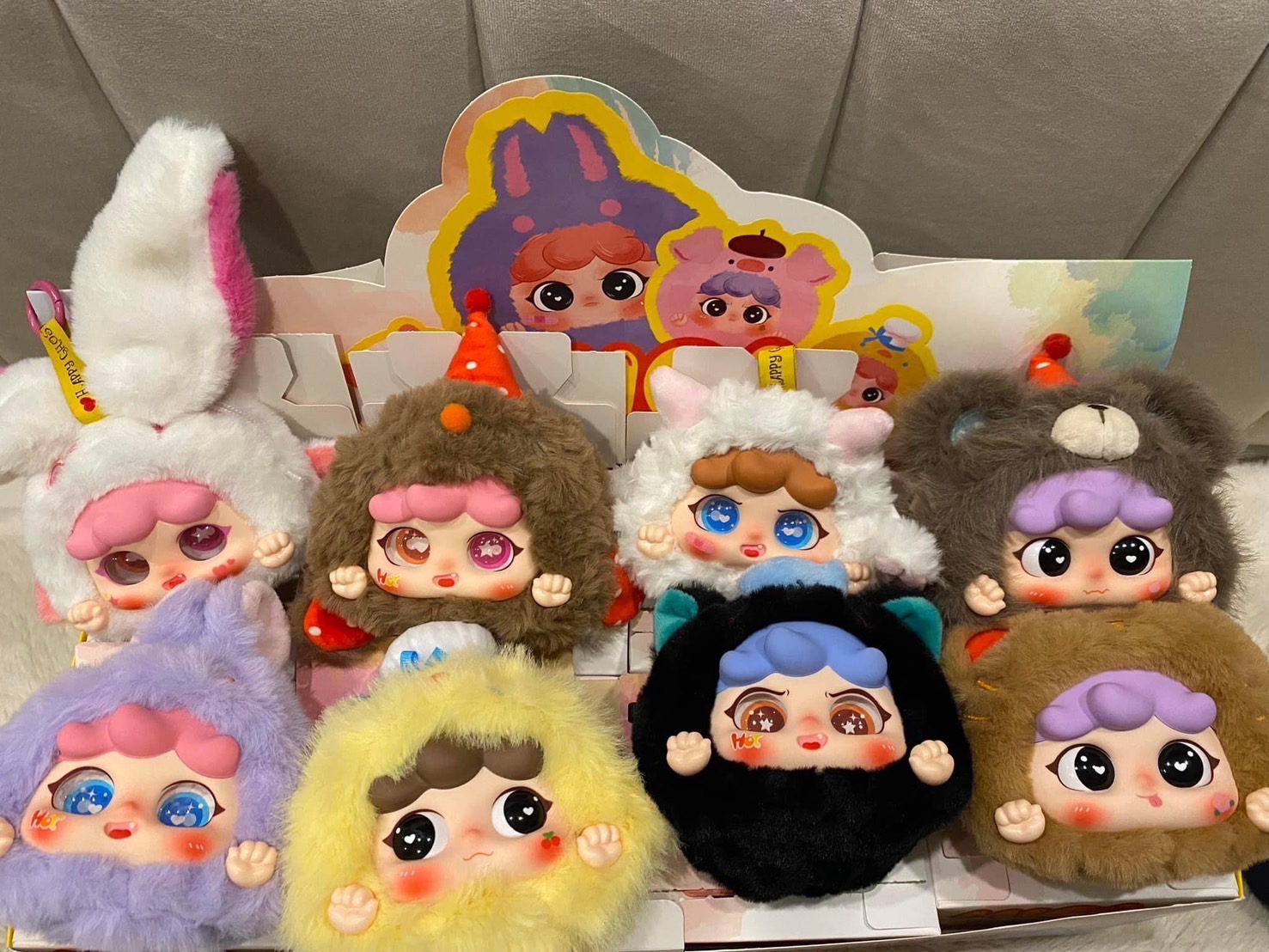 กล่องสุ่มMIGO กล่องสุ่มพวงกุญแจ ตุ๊กตาพวงกุญแจลุ้นตากลิ้ง ลุ้นซีเคร็ท รุ่นซิป รุ่น Animal Party Zip