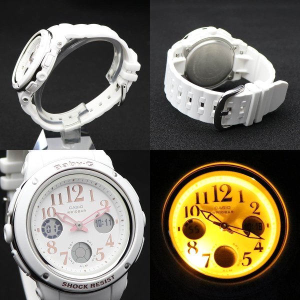 CASIO BABY-G นาฬิกาข้อมือ นาฬิกากันน้ำ นาฬิกาของแท้ ประกันศูนย์ CMG 1 ปี รุ่น BGA-150EF-7B นาฬิกาสีขาว