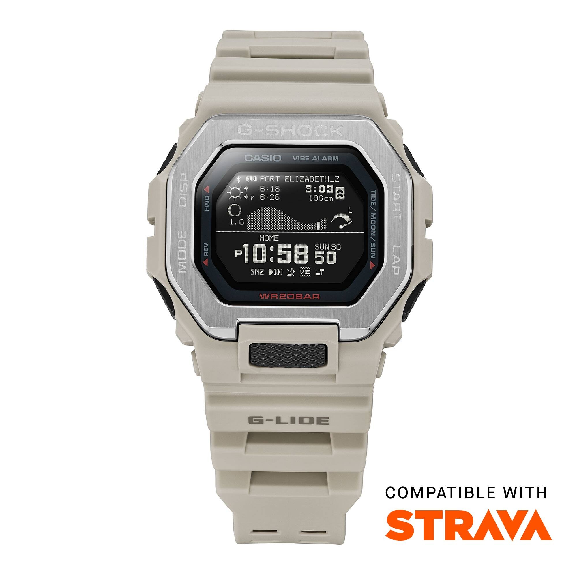 CASIO G-SHOCK นาฬิกาข้อมือ นาฬิกากันน้ำ นาฬิกาของแท้ ประกันศูนย์ CMG 1 ปี รุ่น GBX-100-8 นาฬิกาสีเทา