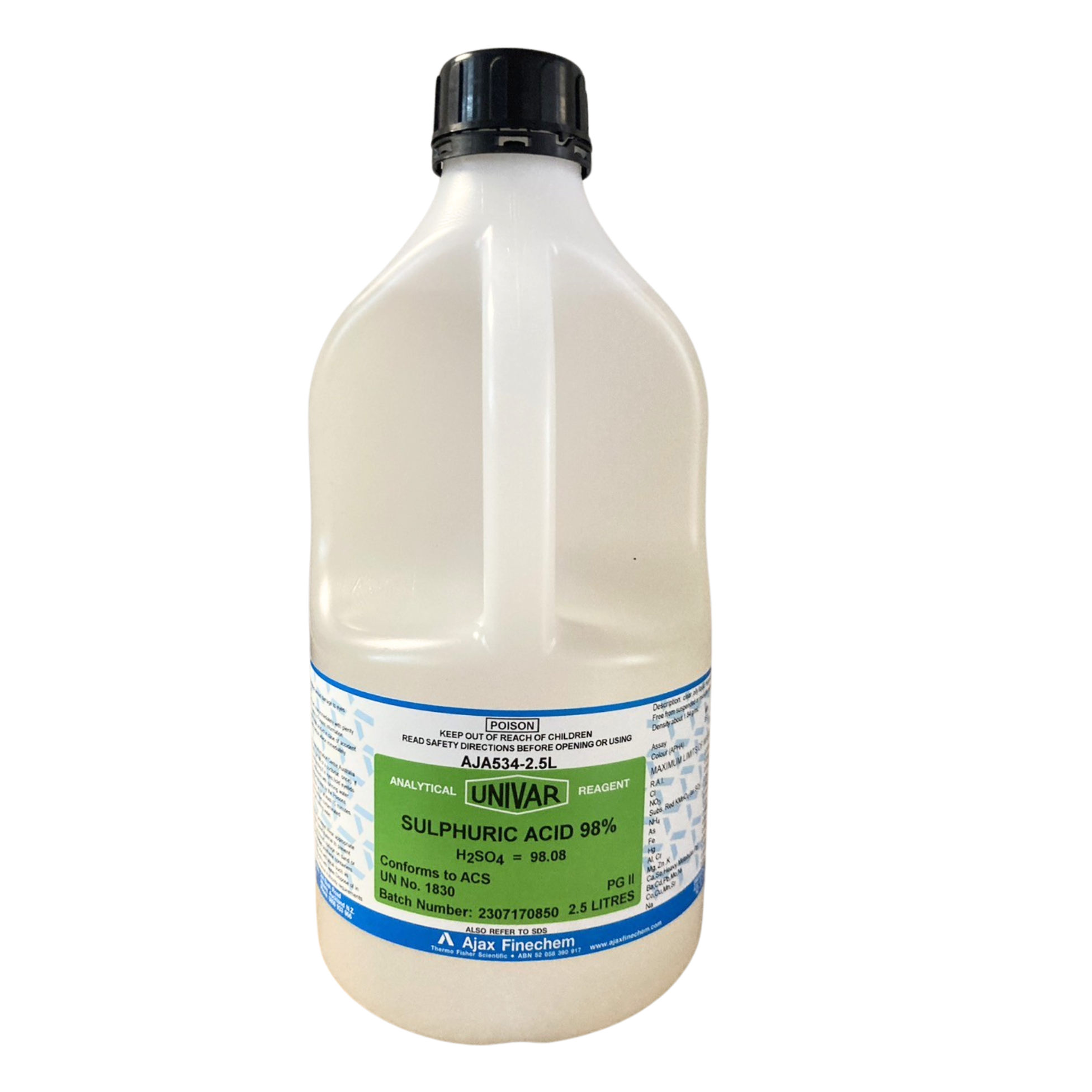 Sulphuric Acid 98%, 2.5 L Ajax Finechem™