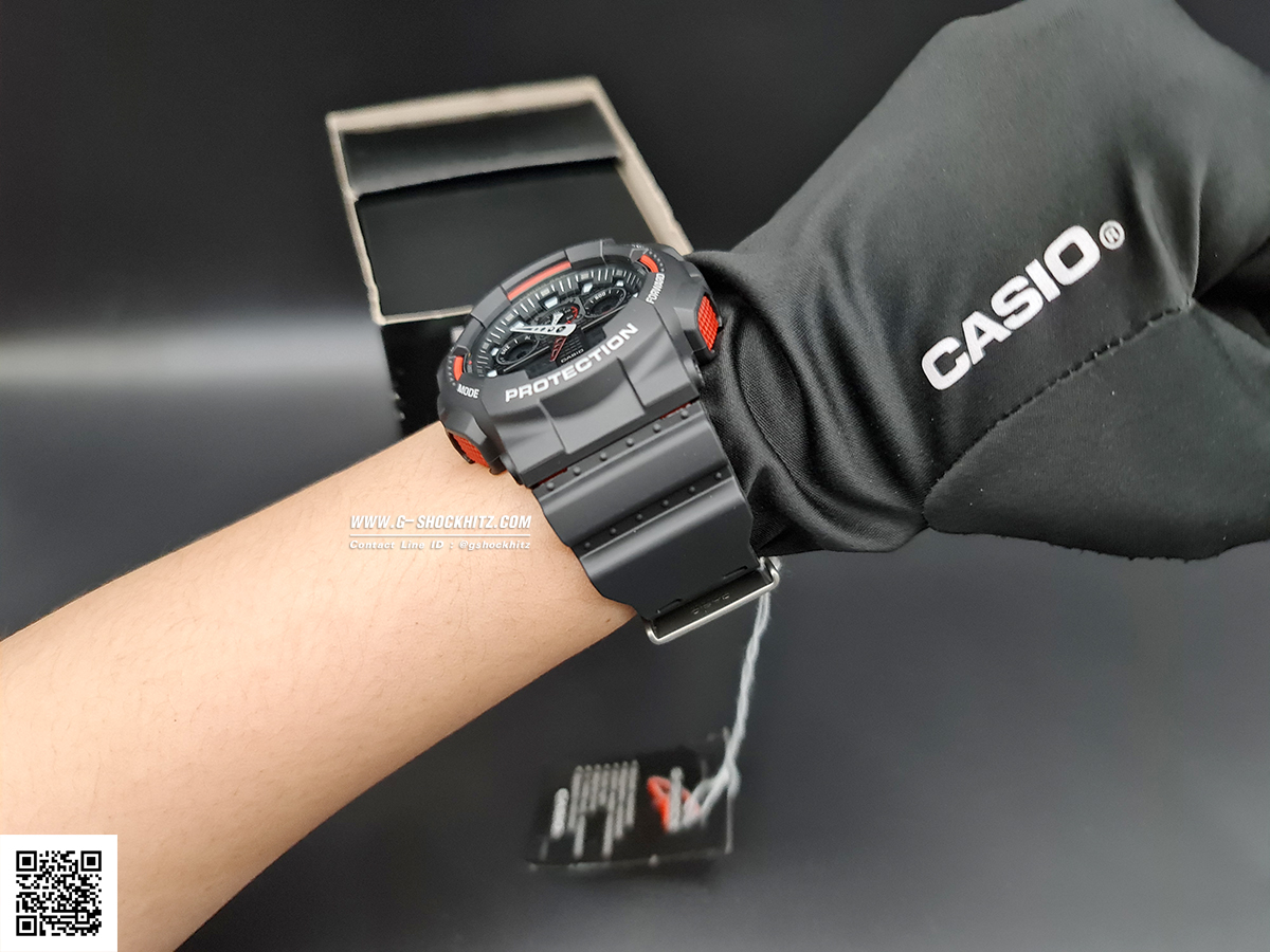 CASIO G-SHOCK นาฬิกาข้อมือ นาฬิกากันน้ำ นาฬิกาของแท้ ประกันศูนย์ CMG 1 ปี รุ่น GA-100-1A4 นาฬิกาสีดำ