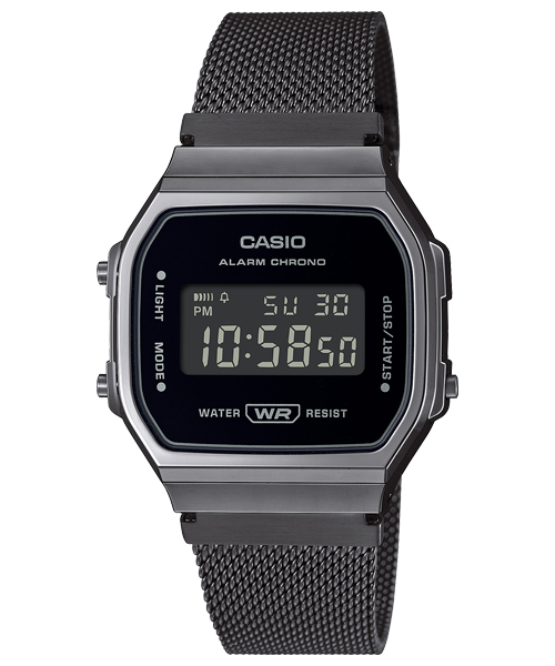 CASIO นาฬิกาคาสิโอ นาฬิกาข้อมือ นาฬิกากันน้ำ นาฬิกาของแท้ ประกันศูนย์ CMG 1 ปี รุ่น A168WEMB-1B นาฬิกาสีเงิน