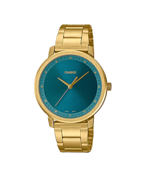 CASIO นาฬิกาคาสิโอ นาฬิกาข้อมือ นาฬิกากันน้ำ นาฬิกาของแท้ ประกันศูนย์ CMG 1 ปี รุ่น LTP-B115G-3E นาฬิกาสีทอง