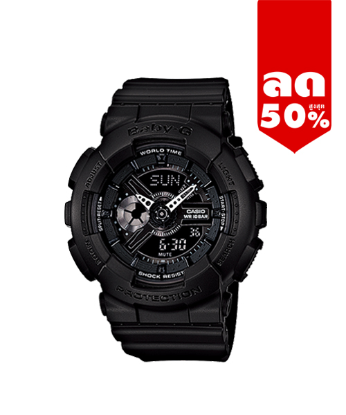 CASIO BABY-G นาฬิกาข้อมือ นาฬิกากันน้ำ นาฬิกาของแท้ ประกันศูนย์ CMG 1 ปี รุ่น BA-110BC-1A นาฬิกาสีดำ