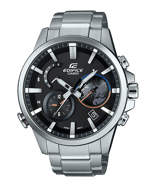 CASIO EDIFICE นาฬิกาข้อมือ นาฬิกากันน้ำ นาฬิกาของแท้ ประกันศูนย์ CMG 1 ปี รุ่น EQB-600D-1A นาฬิกาสีเงิน