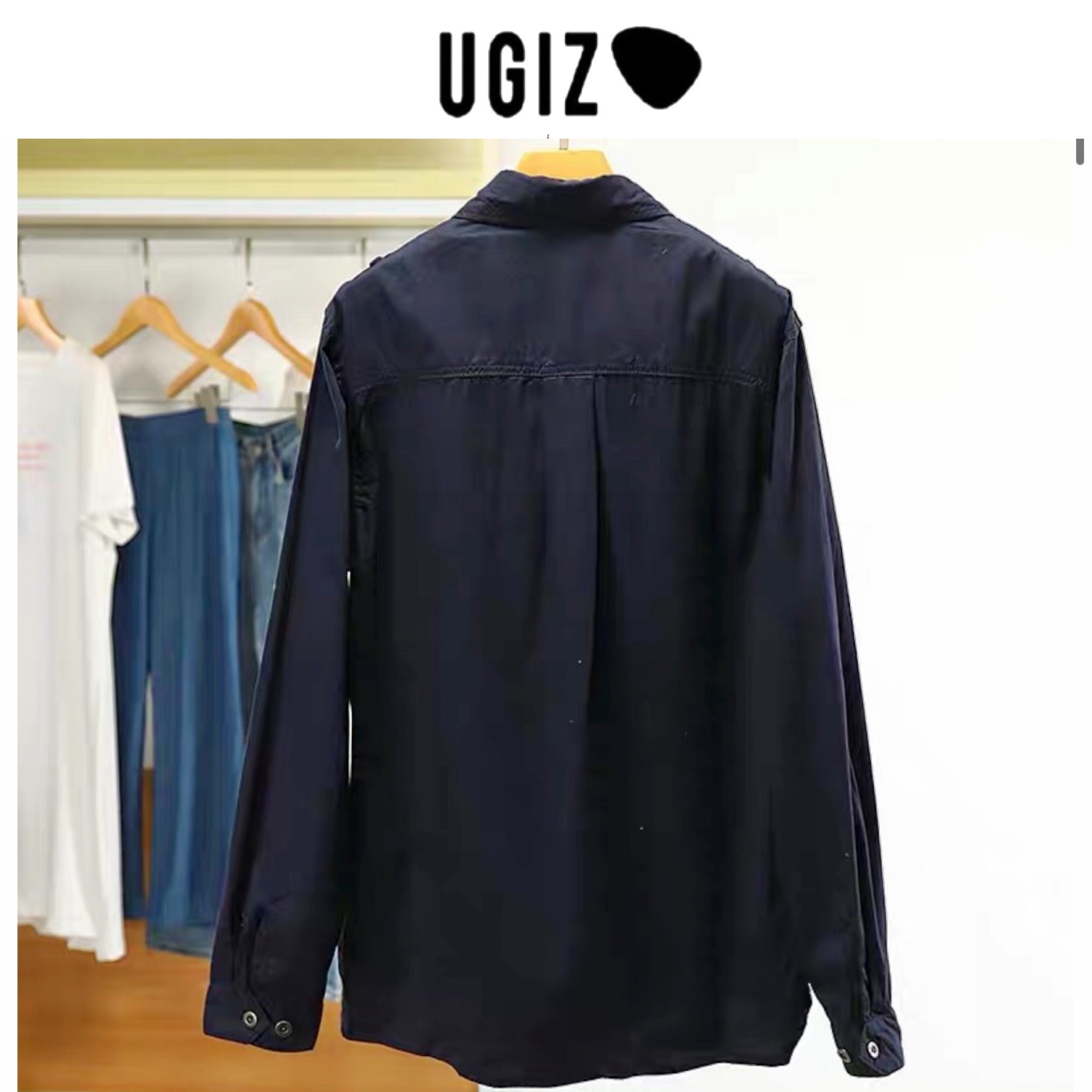 Ugiz เสื้อเขียวทหาร เสื้อเชิ้ต เสื้อนอกแนวทหาร แต่งอาร์ม แบรนด์ Ugiz แพทเทินสวย เท่ห์มาก คะ Size S/M/L/XL สำเนา เขียว