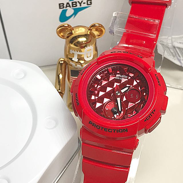 BABY-G นาฬิกาข้อมือ นาฬิกากันน้ำ นาฬิกาของแท้ ประกันศูนย์ CMG 1 ปี รุ่น BGA-195M-4A นาฬิกาสีแดง