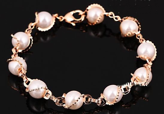 สร้อยข้อมือ ประดับมุข Austrian Crystals แท้ no 90781
