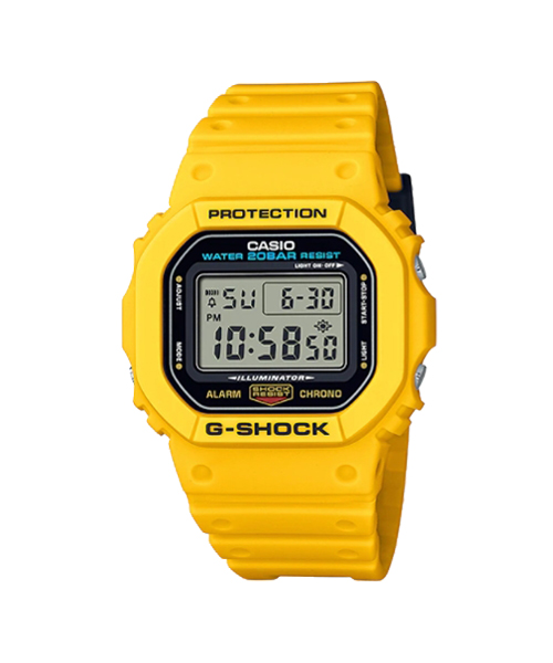 CASIO MID YEAR SALE G-SHOCK นาฬิกาข้อมือ นาฬิกากันน้ำ นาฬิกาของแท้ ประกันศูนย์ CMG 1 ปี รุ่น DW-5600REC-9 นาฬิกาสีเหลือง