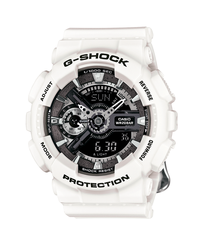CASIO G-SHOCK นาฬิกาข้อมือ นาฬิกากันน้ำ นาฬิกาของแท้ ประกันศูนย์ CMG 1 ปี รุ่น GMA-S110F-7A นาฬิกาสีขาว