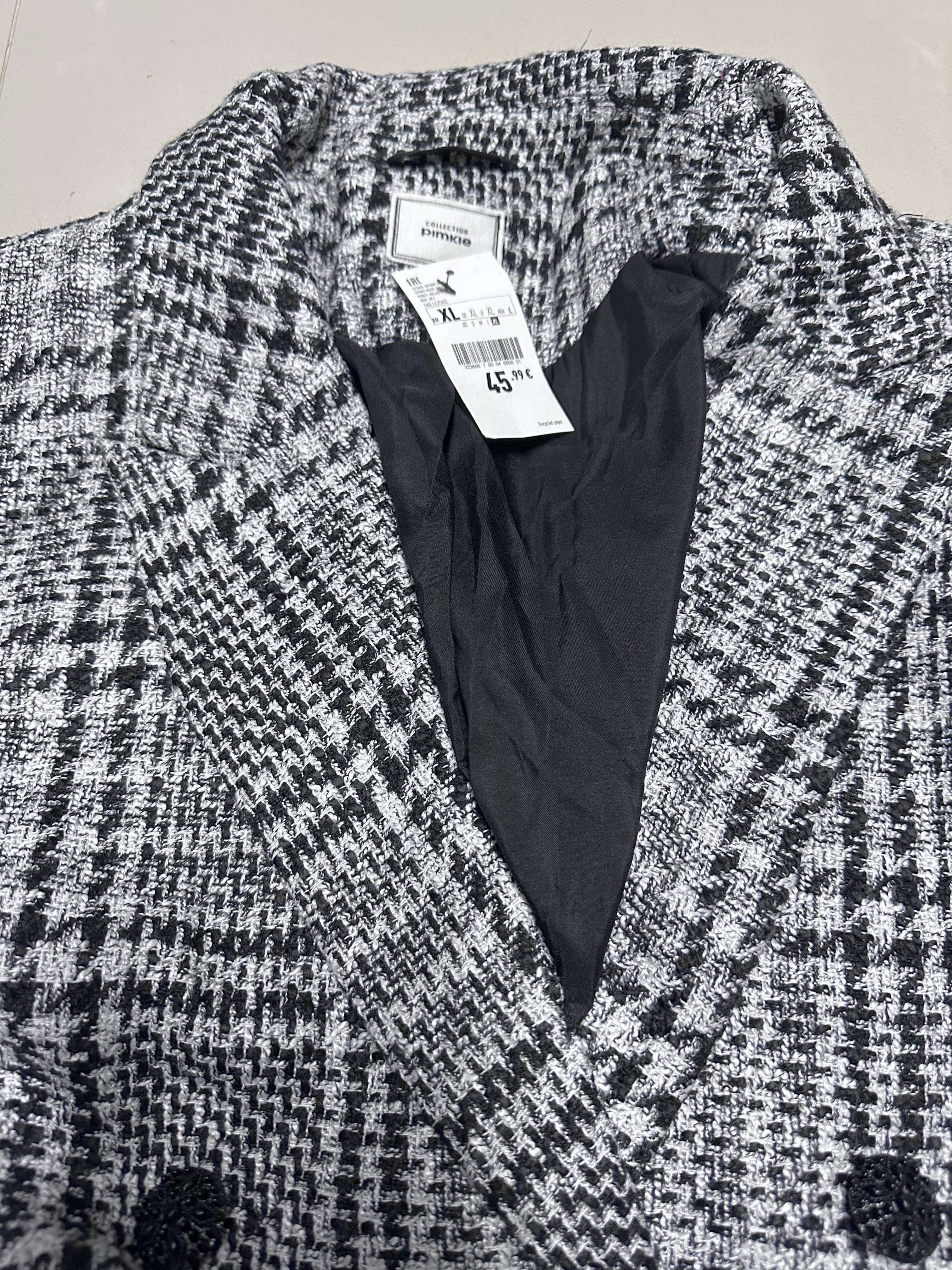 เสื้อนอก เสื้อคลุม ทรงสูท ลายตารางเทาดำ เสื้อคลุม เบลเซอร์ Blazer check ❄️แบรนด์✨Pimkie✨ แท้💯% แบรนด์ PIMKIEสำเนา