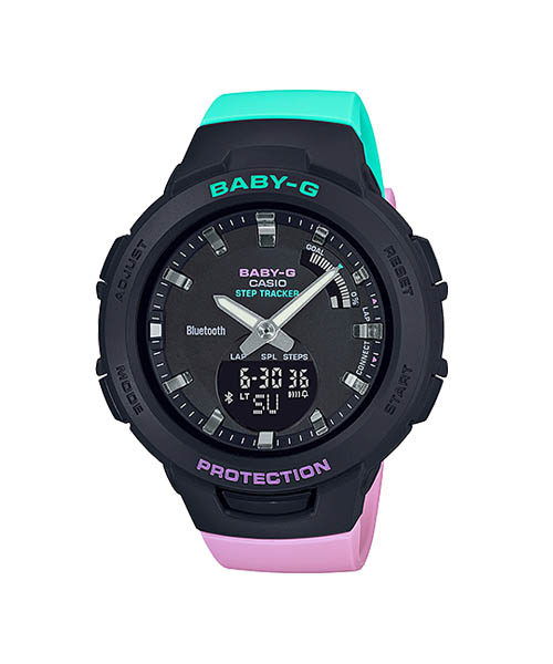 CASIO BABY-G นาฬิกาข้อมือ นาฬิกากันน้ำ นาฬิกาของแท้ ประกันศูนย์ CMG 1 ปี รุ่น BSA-B100MT-1A นาฬิกาสีดำ