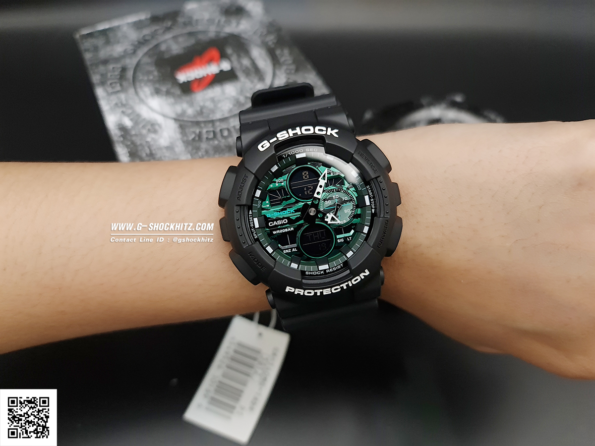 CASIO G-SHOCK นาฬิกาข้อมือ นาฬิกากันน้ำ นาฬิกาของแท้ ประกันศูนย์ CMG 1 ปี รุ่น GA-140MG-1A นาฬิกาสีดำ