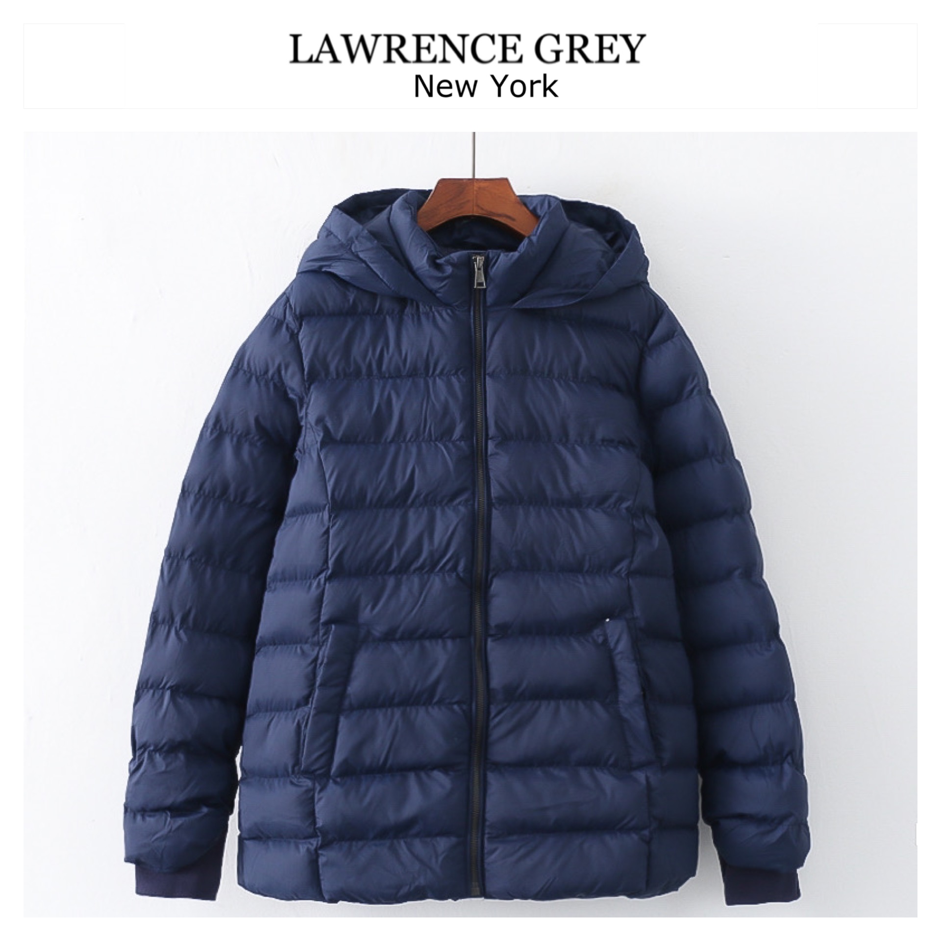 เสื้อกันหนาว เสื้อฮู้ดเฟอร์ บุนวมอุ่น แบรนด์ Lawrance Grey Newyork (padded puffer coat