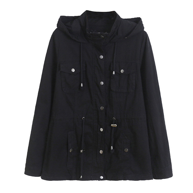 Ashley เสื้อคลุม เสื้อฮู้ดสีดำ เสื้อนอกแนวทหาร แพทเทินสวย เท่ห์มาก คะ แบรนด์ ASHLEY สำเนา ดำ