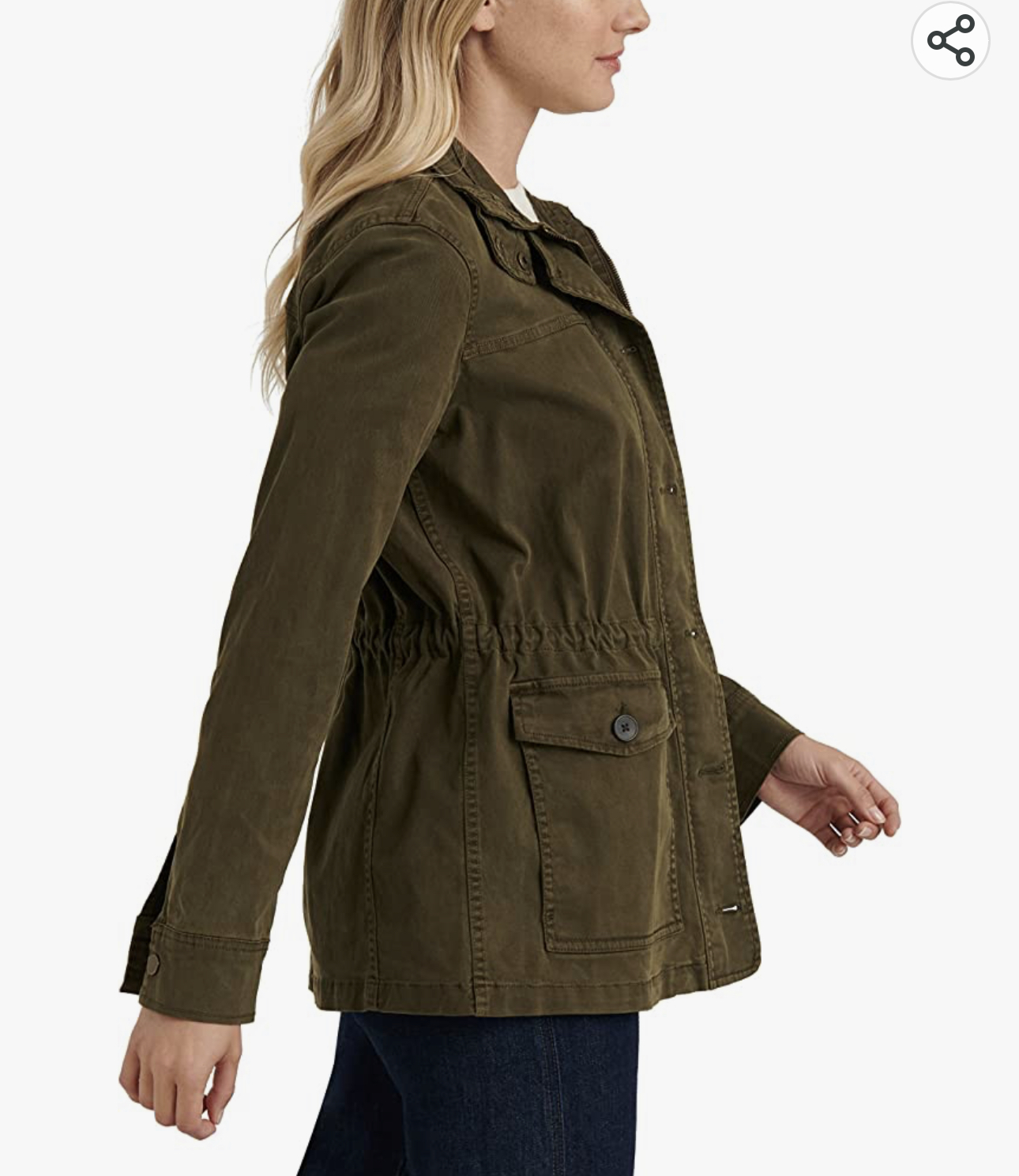 LUCKY BRAND เสื้อนอกเขียวทหาร เสื้อแจ็คเก็ต แนวทหาร แพทเทิน Lucky brandสวย เท่ห์ มาก แบรนด์ In extenso สำเนา เขียว
