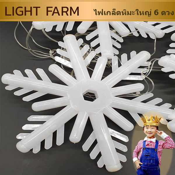 ไฟเกล็ดหิมะ ใหญ่ 6 ดวง
