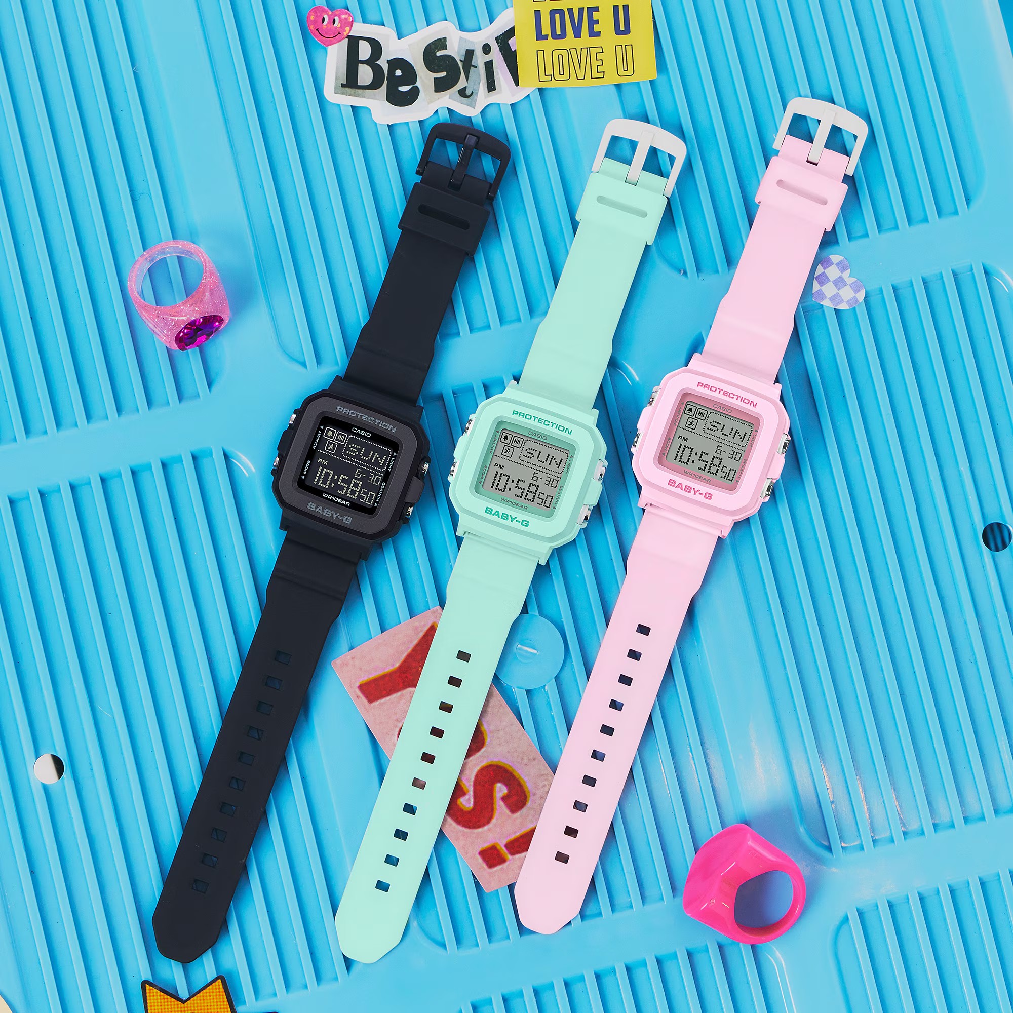 CASIO BABY-G นาฬิกาข้อมือ นาฬิกากันน้ำ นาฬิกาของแท้ ประกันศูนย์ CMG 1 ปี รุ่น BGD-10-3 นาฬิกาสีเขียว
