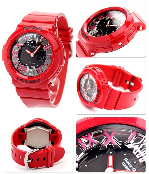 CASIO BABY-G นาฬิกาข้อมือ นาฬิกากันน้ำ นาฬิกาของแท้ ประกันศูนย์ CMG 1 ปี รุ่น BGA-160-4B นาฬิกาสีแดง