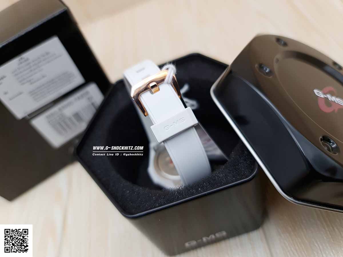 CASIO MID YEAR SALE G-MS พร้อมส่ง นาฬิกาข้อมือ นาฬิกากันน้ำ นาฬิกาของแท้ ประกันศูนย์ CMG 1 ปี รุ่น MSG-S500G-7A2 นาฬิกาสีขาว