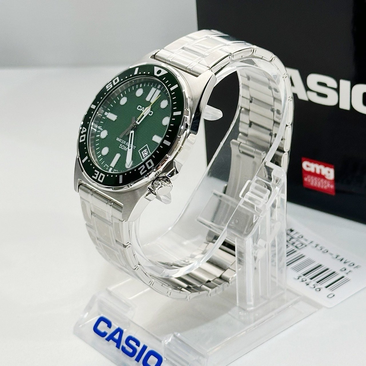CASIO MID YEAR SALE นาฬิกาคาสิโอ พร้อมส่ง นาฬิกาข้อมือ นาฬิกากันน้ำ นาฬิกาของแท้ BTS ประกันศูนย์ CMG 1 ปี รุ่น MTD-135D-3A นาฬิกาสีเงิน
