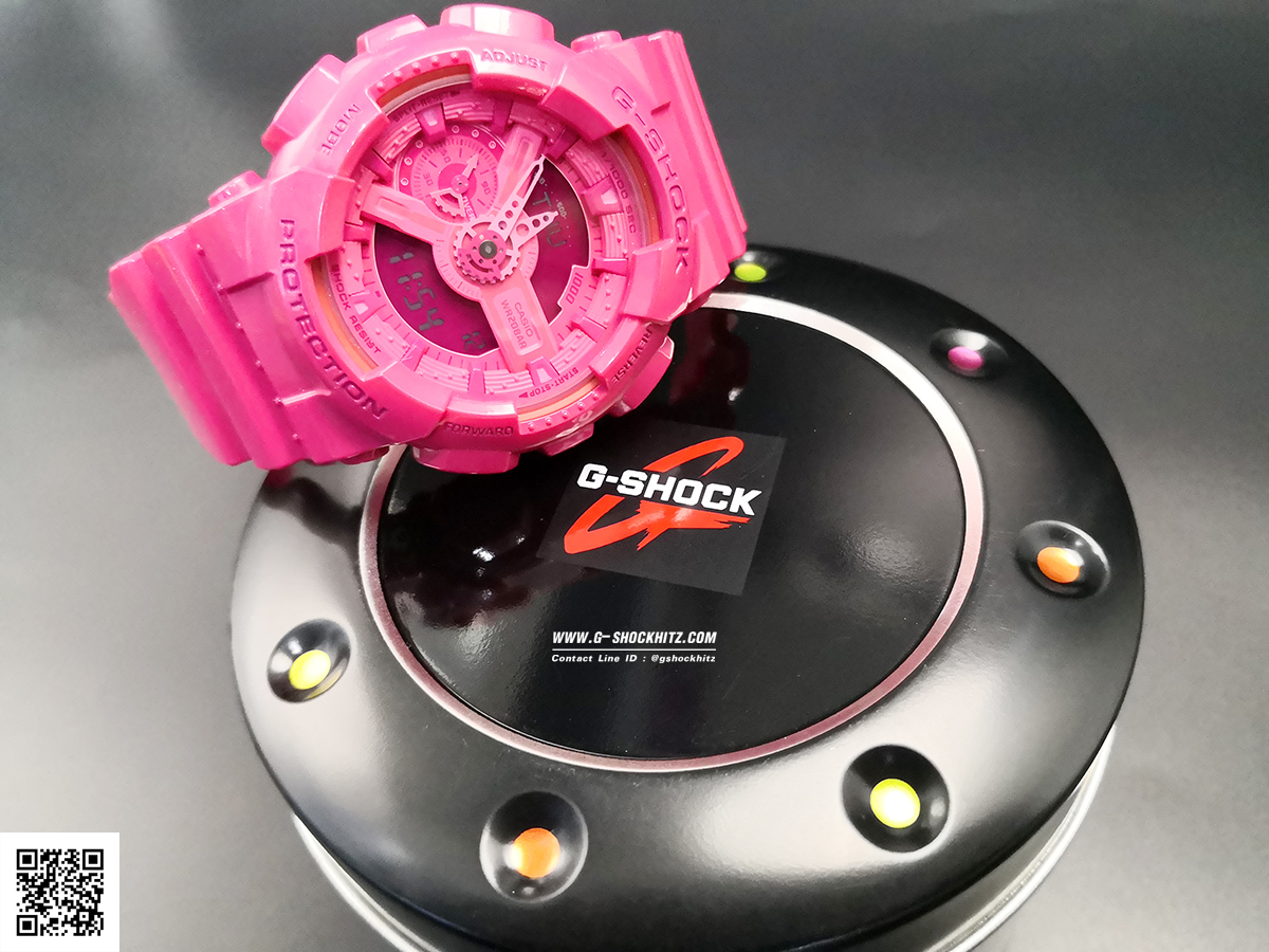 CASIO MID YEAR SALE G-SHOCK พร้อมส่ง นาฬิกาข้อมือ นาฬิกากันน้ำ นาฬิกาของแท้ ประกันศูนย์ CMG 1 ปี รุ่น GA-110B-4 นาฬิกาสีชมพู