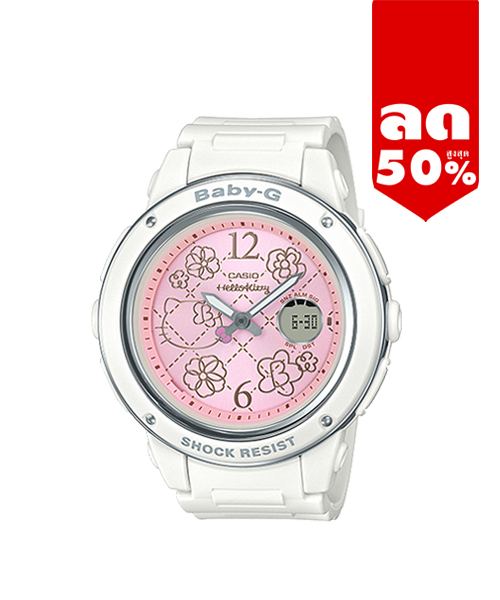 CASIO BABY-G นาฬิกาข้อมือ นาฬิกากันน้ำ นาฬิกาของแท้ ประกันศูนย์ CMG 1 ปี รุ่น BGA-150KT-7B นาฬิกาสีขาว