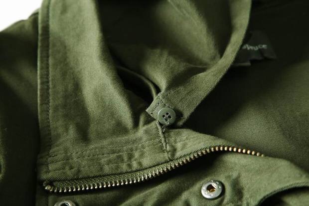 Market & spruce เสื้อฮู้ดทหาร เสื้อคลุม สีเทา หมวกฮู้ด เสื้อปาร์กา เสื้อ นอก งานสวย เท่ห์มากคะ(หมวกฮู้ดถอดไดเคะ) Size XL/XXL เทา