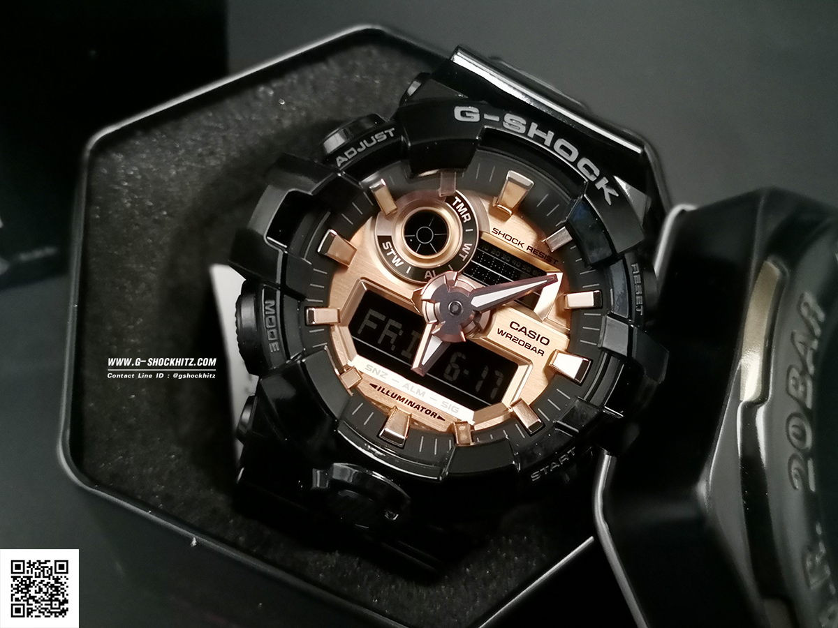 CASIO G-SHOCK นาฬิกาข้อมือ นาฬิกากันน้ำ นาฬิกาของแท้ ประกันศูนย์ CMG 1 ปี รุ่น GA-700MMC-1A นาฬิกาสีดำ