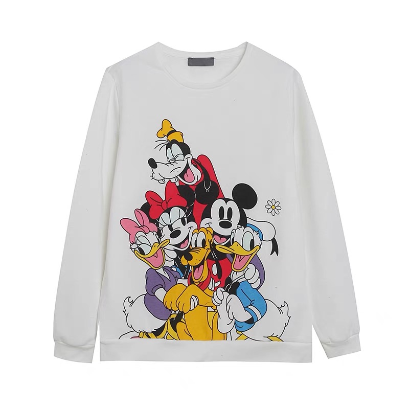 Disney เสื้อวอร์มสีขาว แขนยาว สกรีน Mickey and friends งาน DISNEY สำเนา สำเนา สำเนา ขาว