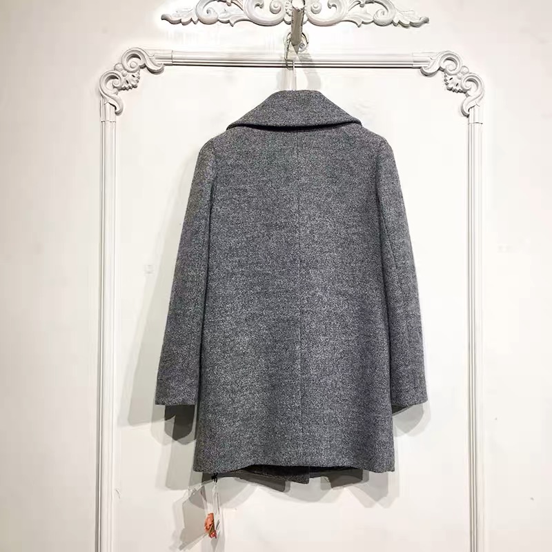 Ozoc เสื้อโค้ท เสื้อกันหนาว เนื้อผ้าสักหลาดวูล สีเทา แบรนด์ OZOC สำเนา สำเนา สำเนา สำเนา