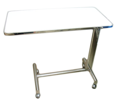 โต๊ะคร่อมเตียงสแตนเลส ใช้สำหรับวางอาหารผู้ป่วย