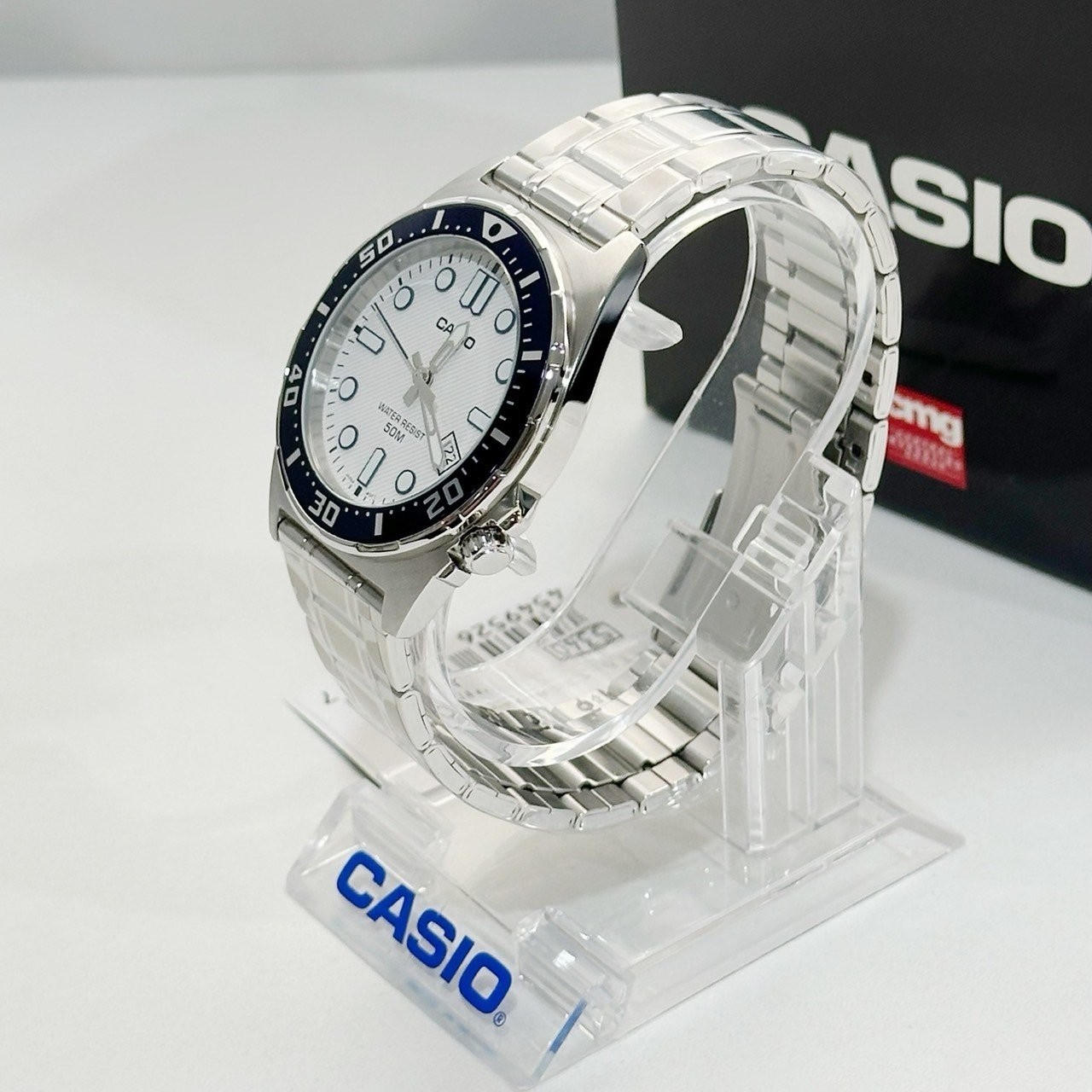 CASIO MID YEAR SALE นาฬิกาคาสิโอ พร้อมส่ง นาฬิกาข้อมือ นาฬิกากันน้ำ นาฬิกาของแท้ BTS ประกันศูนย์ CMG 1 ปี รุ่น MTD-135D-7A นาฬิกาสีเงิน