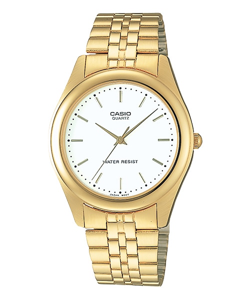 CASIO นาฬิกาคาสิโอ นาฬิกาข้อมือ นาฬิกากันน้ำ นาฬิกาของแท้ ประกันศูนย์ CMG 1 ปี รุ่น MTP-1129N-7A นาฬิกาสีทอง