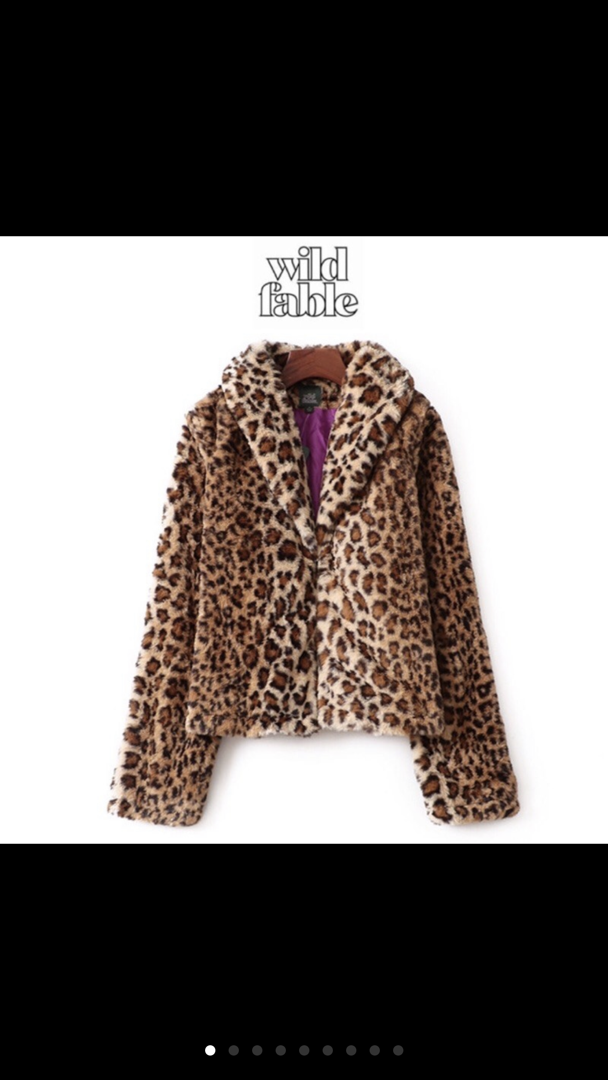 Wild fable เสื้อเฟอร์กันหนาว ลายเสือ กันหนาวขนเฟอร์ลายเสือ เสื้อคลุม ขน ลายเสือ ติดตะขอ2 จุด แบรนด์ WILD FIBLE ลายเสือ