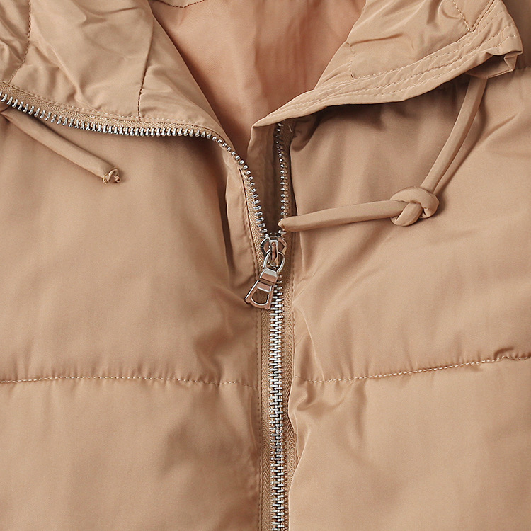 เสื้อกันหนาว เสื้อฮู้ดเฟอร์ บุนวมอุ่น สีนู้ดส้ม แบรนด์ Cranberry jeans (padded puffer coat สำเนา