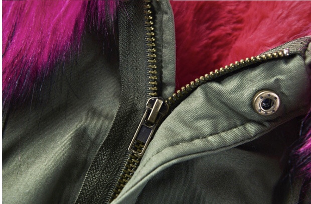 เสื้อโค้ทฮู้ดกันหนาว เสื้อปาร์กา parka แต่งเฟอร์ ดำ