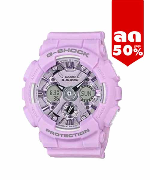 CASIO G-SHOCK นาฬิกาข้อมือ นาฬิกากันน้ำ นาฬิกาของแท้ ประกันศูนย์ CMG 1 ปี รุ่น GMA-S120DP-6A นาฬิกาสีม่วง