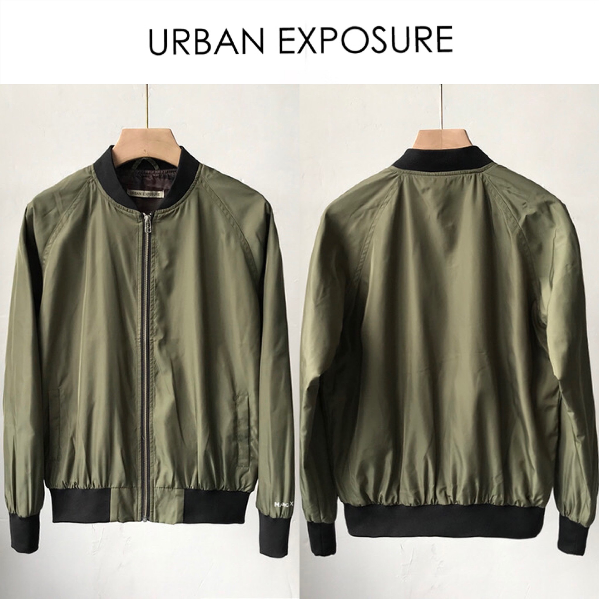 URBAN EXPOSURE เสื้อทหาร เสื้อนอกเขียวทหาร เสื้อนอกแนวทหาร แพทเทินสวย เท่ห์มาก คะ แบรนด์URBAN EXPOSURE เขียว