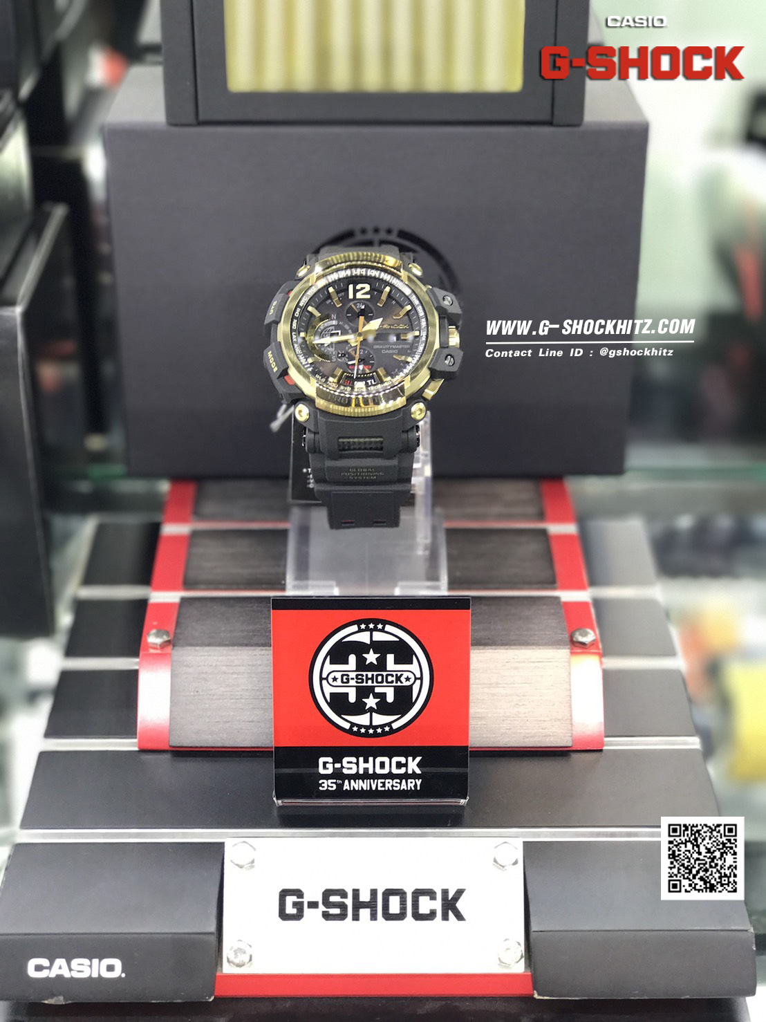CASIO G-SHOCK นาฬิกาข้อมือ นาฬิกากันน้ำ นาฬิกาของแท้ ประกันศูนย์ CMG 1 ปี รุ่น GPW-2000TFB-1A นาฬิกาสีดำ