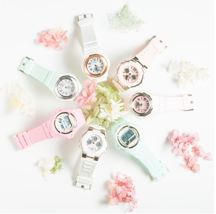 CASIO BABY-G นาฬิกาข้อมือ นาฬิกากันน้ำ นาฬิกาของแท้ ประกันศูนย์ CMG 1 ปี รุ่น BGA-110BL-7B นาฬิกาสีขาว