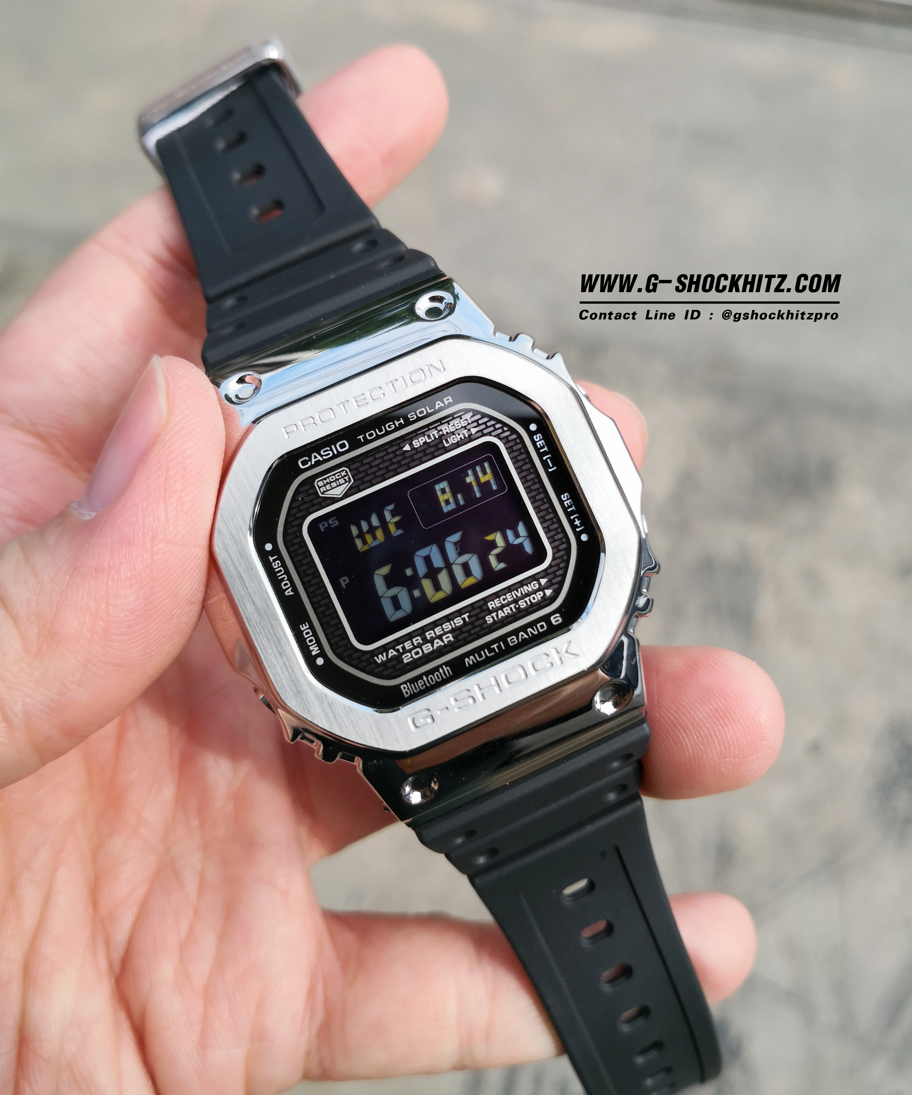 CASIO MID YEAR SALE G-SHOCK พร้อมส่ง นาฬิกาข้อมือ นาฬิกากันน้ำ นาฬิกาของแท้ ประกันศูนย์ CMG 1 ปี รุ่น GMW-B5000-1 นาฬิกาสีดำ