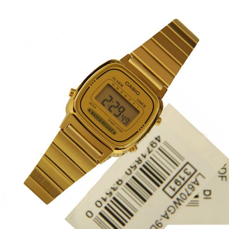 CASIO นาฬิกาคาสิโอ นาฬิกาข้อมือ นาฬิกากันน้ำ นาฬิกาของแท้ ประกันศูนย์ CMG 1 ปี รุ่น LA670WGA-9D นาฬิกาสีทอง