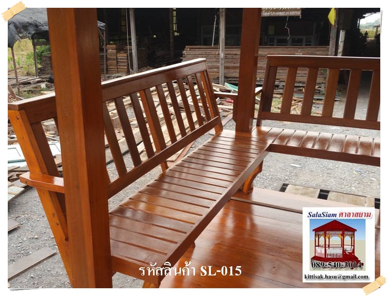 รหัสสินค้า : SL-015 : ศาลาทางบาหลี สีเสาเหลี่ยม ขนาด 2 X 2 X 3 เมตร