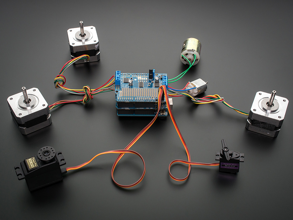 Motor/Stepper/Servo Shield v2 I2C Interface
