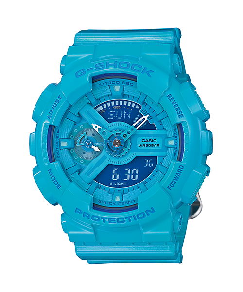 CASIO G-SHOCK นาฬิกาข้อมือ นาฬิกากันน้ำ นาฬิกาของแท้ ประกันศูนย์ CMG 1 ปี รุ่น GMA-S110CC-2 นาฬิกาสีฟ้า