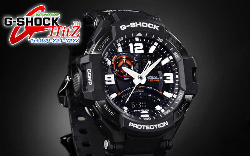 CASIO MID YEAR SALE G-SHOCK นาฬิกาข้อมือ นาฬิกากันน้ำ นาฬิกาของแท้ ประกันศูนย์ CMG 1 ปี รุ่น GA-1000-1A นาฬิกาสีดำ